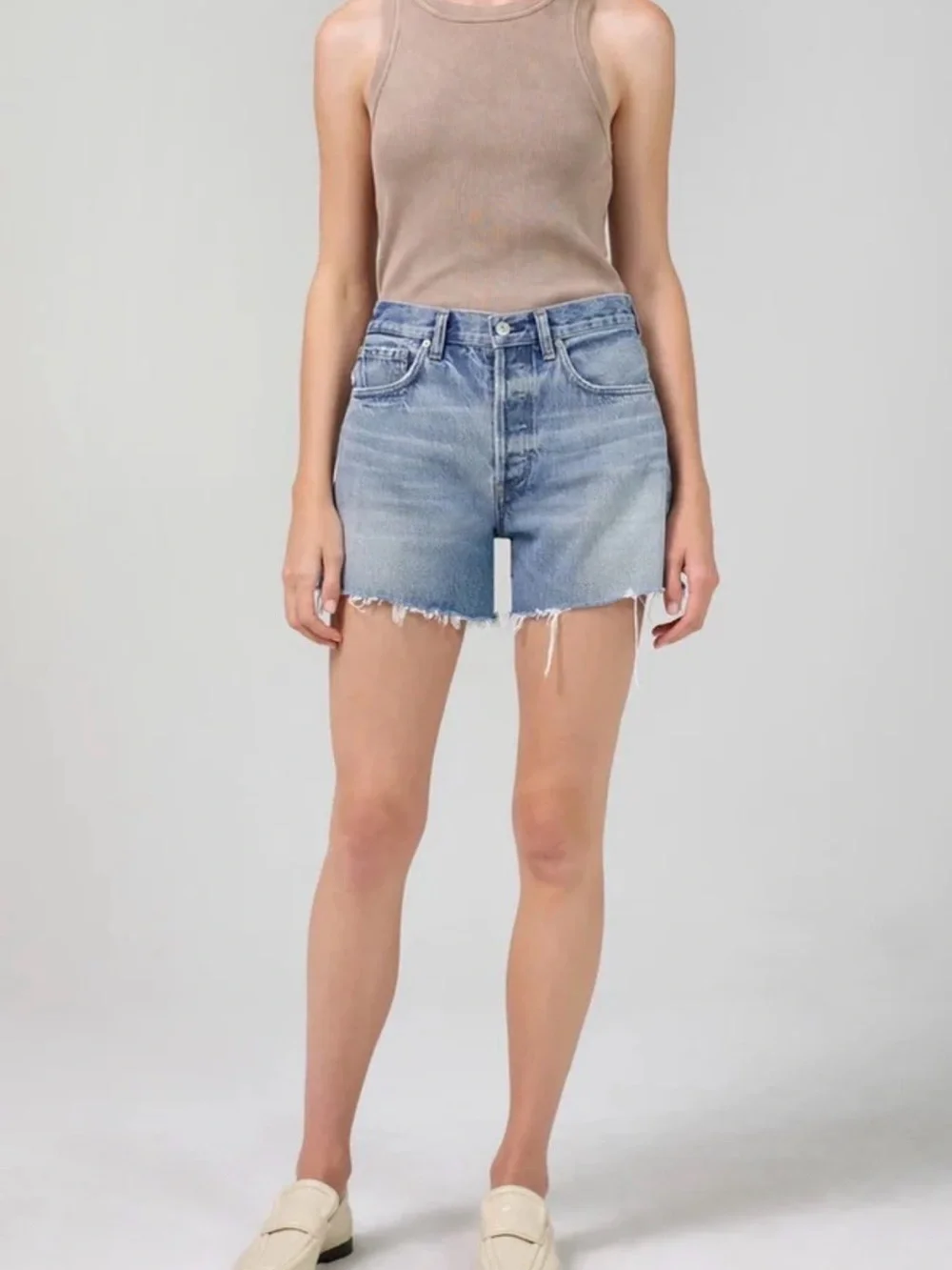Citizens of Humanity Light Blue Vintage Wash Denim Shorts — Annabelle Long